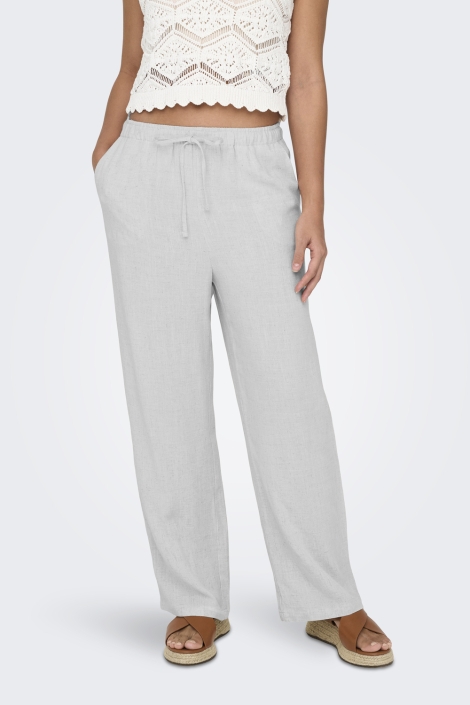 Only grijze dames broek | Model vooraanzicht