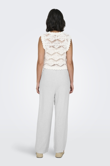 Only grijze dames broek | Model achteraanzicht