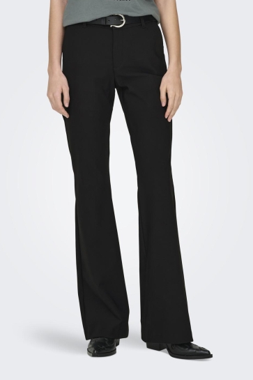 Only Broek ONLTRAVEL MW FLARED PANT TLR 15324878 BLACK