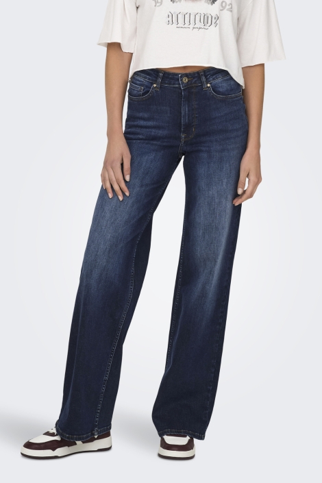 Only blauwe dames jeans | Model vooraanzicht