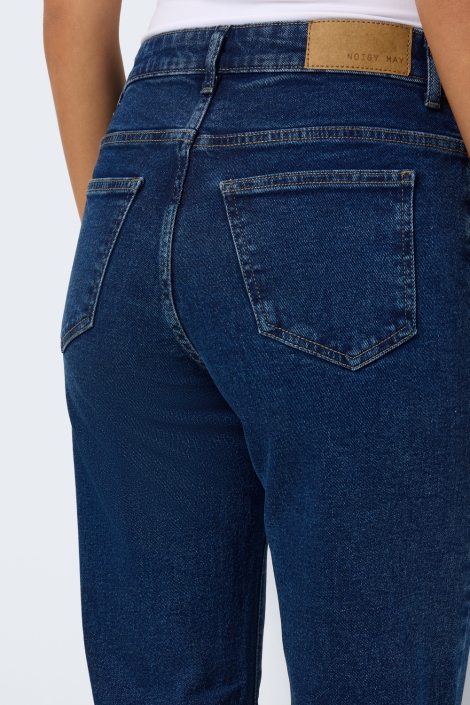 Noisy may blauwe dames jeans | Close up