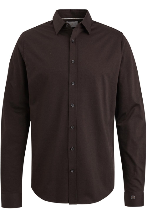 Cast Iron bruine heren overhemd | Vooraanzicht