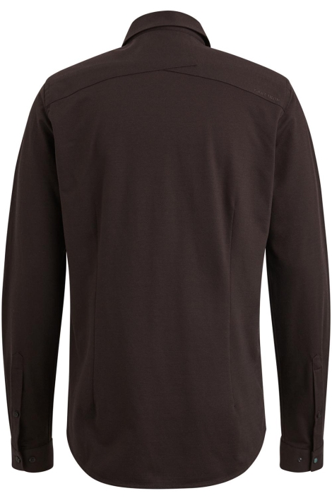 Cast Iron bruine heren overhemd | Achteraanzicht