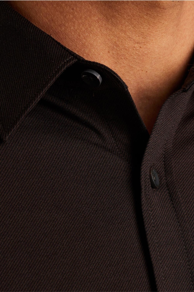Cast Iron bruine heren overhemd | Close up