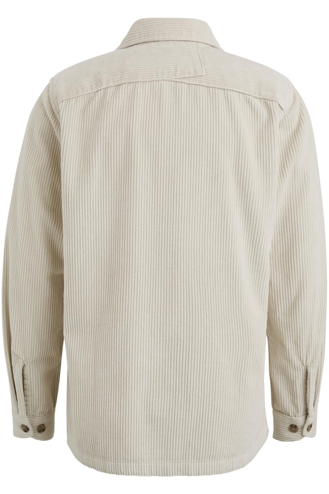 Cast Iron beige heren overhemd | Achteraanzicht