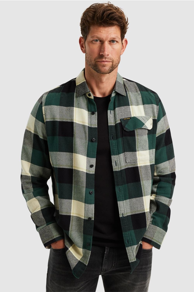 PME legend groene heren overhemd | Model vooraanzicht