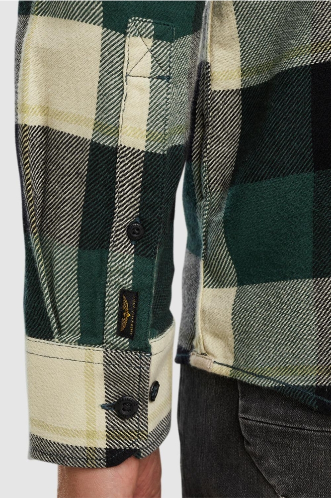PME legend groene heren overhemd | Close up