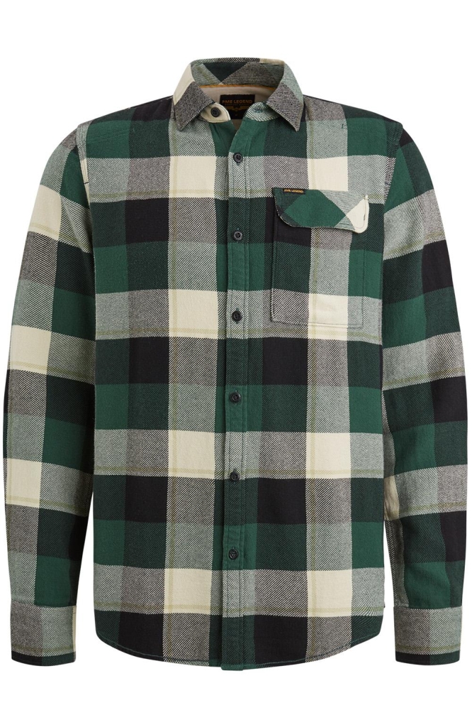 PME legend groene heren overhemd | Vooraanzicht