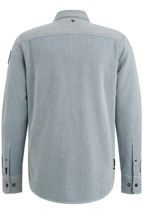 PME legend blauwe heren overhemd | Achteraanzicht