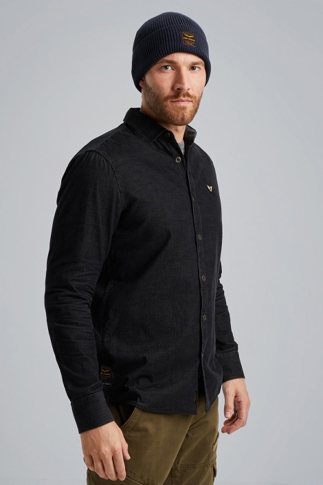 PME legend zwarte heren overhemd | Model vooraanzicht