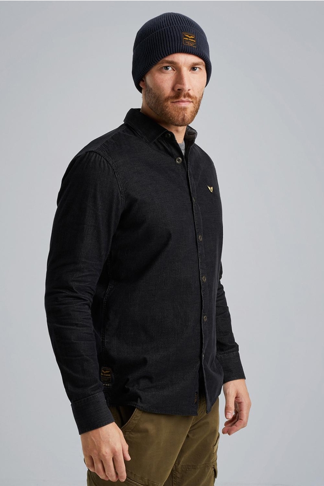 PME legend zwarte heren overhemd | Model vooraanzicht