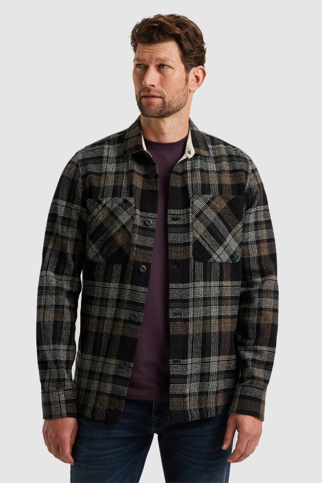 PME legend zwarte heren overhemd | Model vooraanzicht