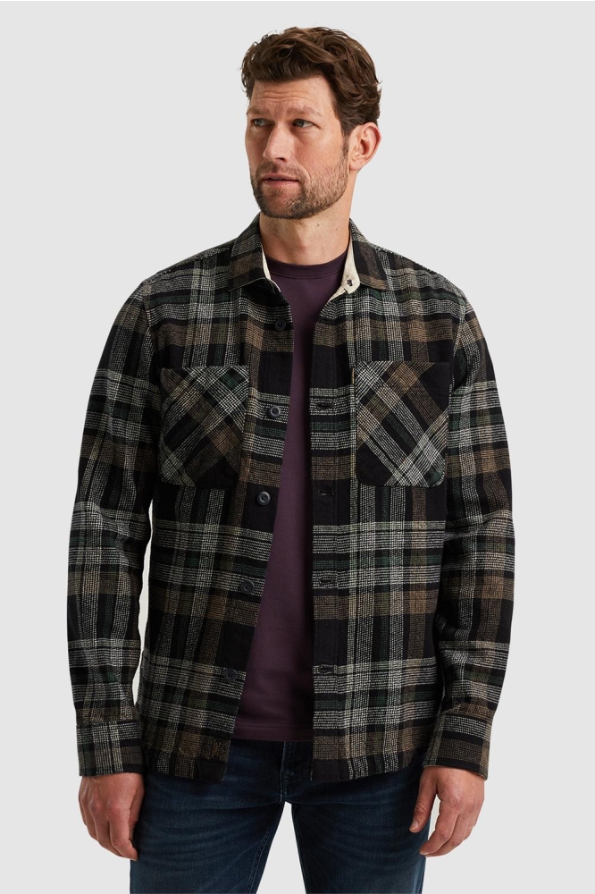 PME legend zwarte heren overhemd | Model vooraanzicht