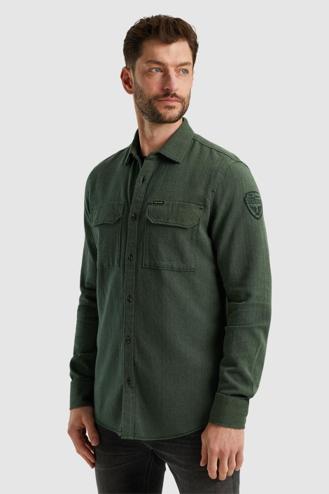 PME legend groene heren overhemd | Model vooraanzicht