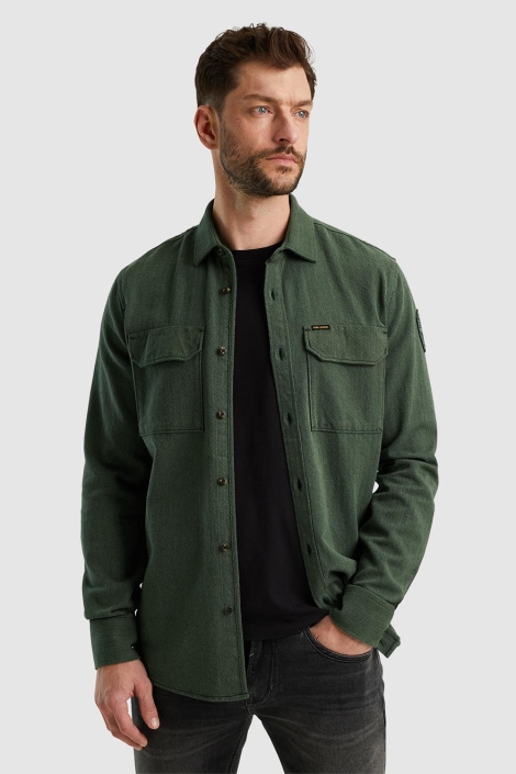 PME legend groene heren overhemd | Model vooraanzicht