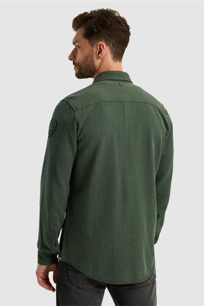 PME legend groene heren overhemd | Model achteraanzicht