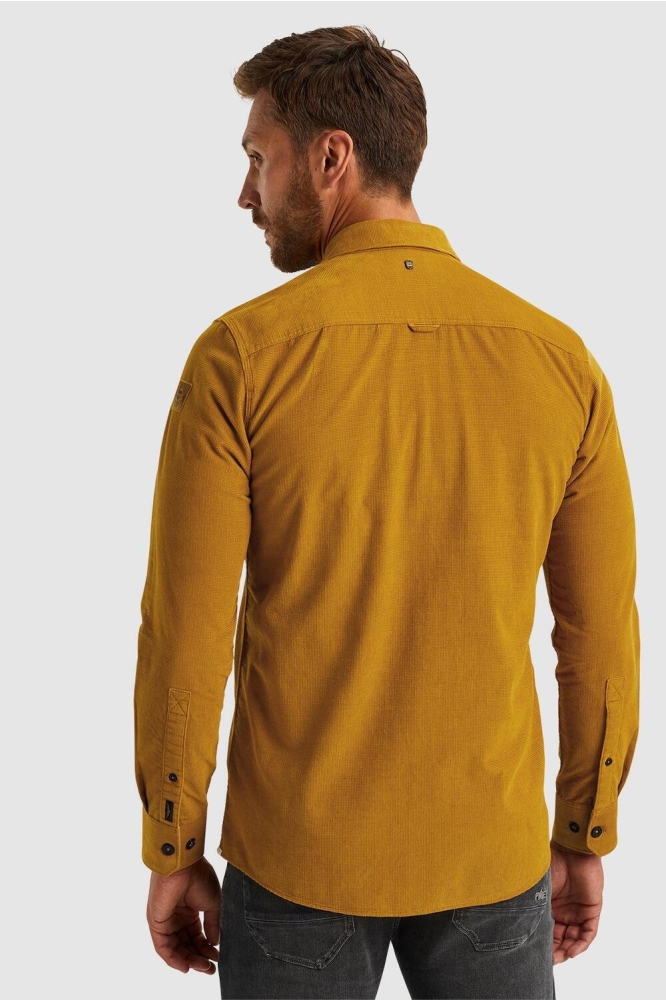 PME legend gele heren overhemd | Model achteraanzicht