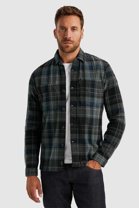 PME legend blauwe heren overhemd | Model vooraanzicht