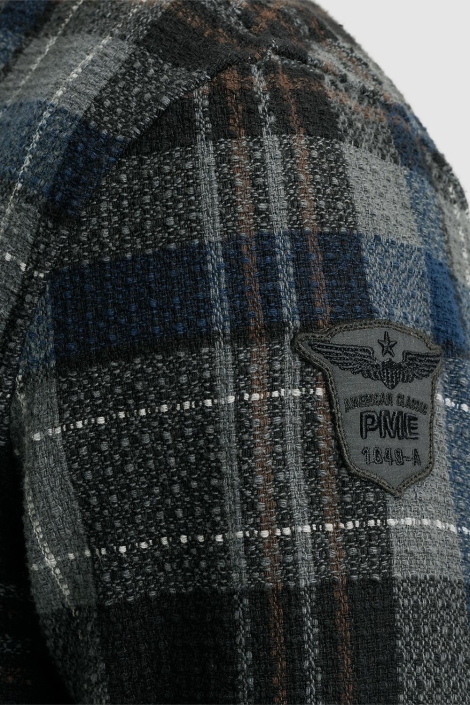 PME legend blauwe heren overhemd | Close up