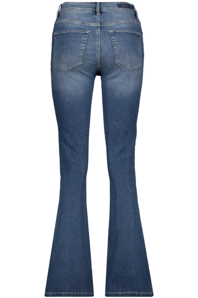 Raizzed blauwe dames jeans | Achteraanzicht