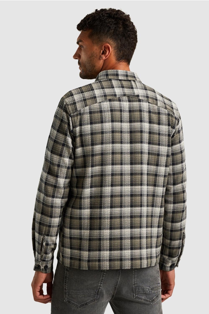 Cast Iron groene heren overhemd | Model achteraanzicht