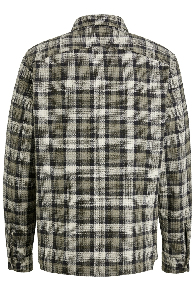 Cast Iron groene heren overhemd | Achteraanzicht