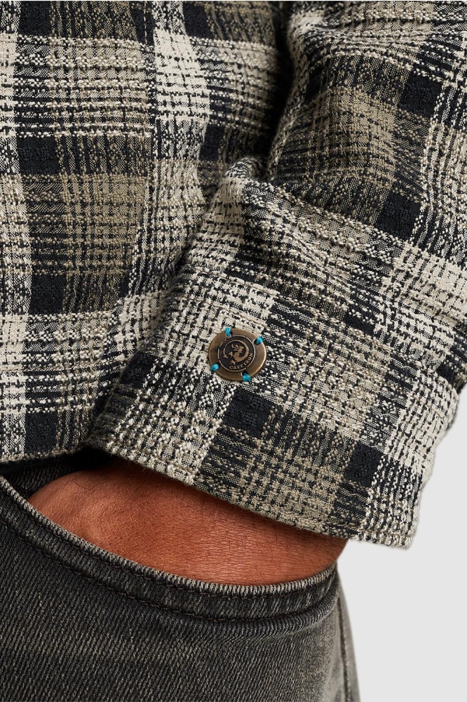 Cast Iron groene heren overhemd | Close up