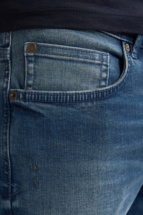 Petrol Industries blauwe heren jeans | Close up
