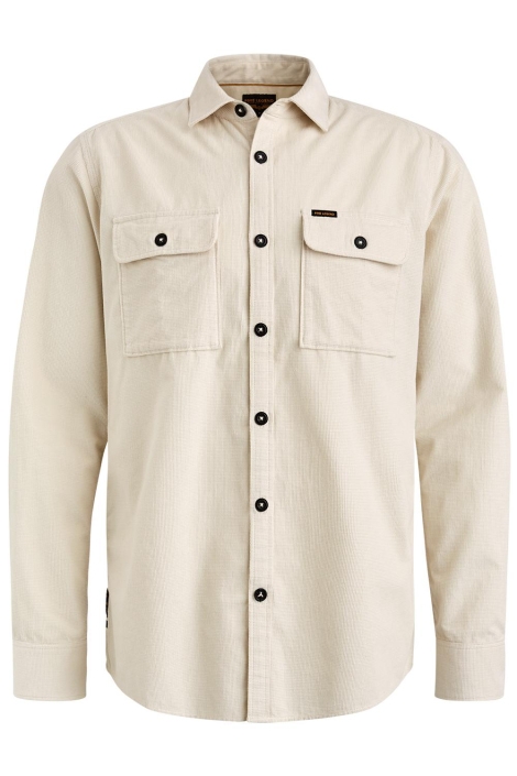 PME legend beige heren overhemd | Vooraanzicht