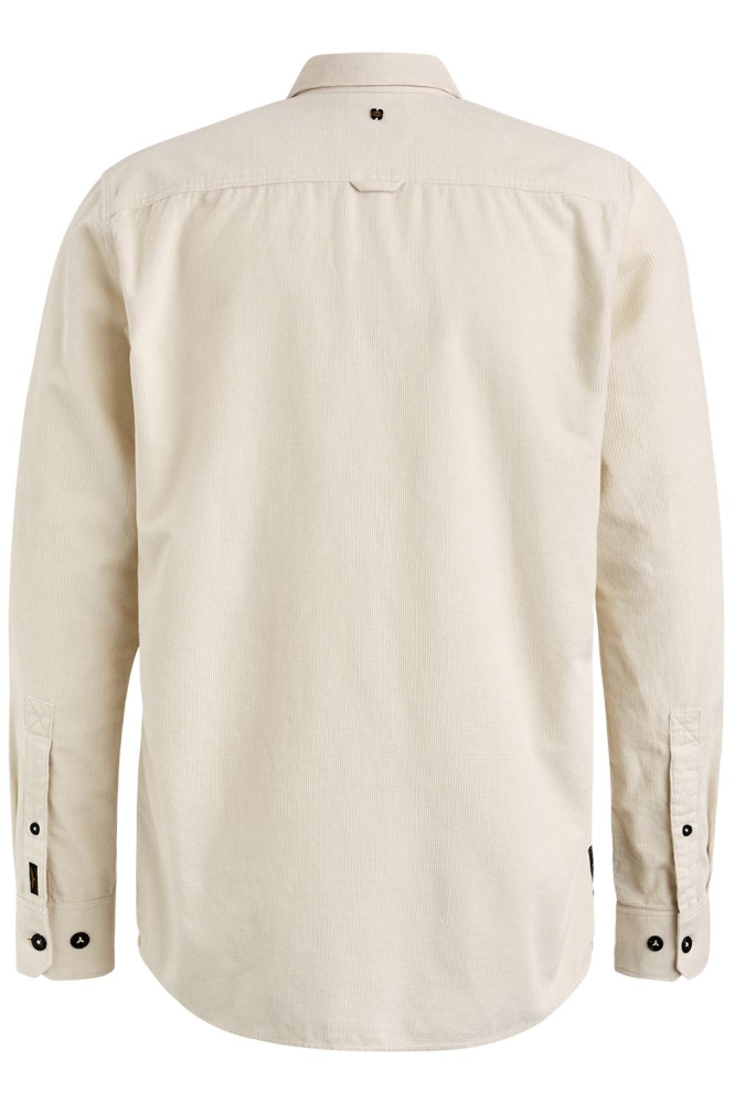 PME legend beige heren overhemd | Achteraanzicht