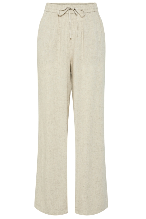 Pieces beige dames broek | Vooraanzicht