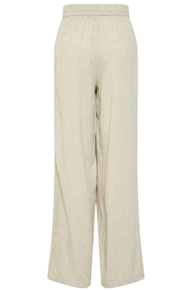 Pieces beige dames broek | Achteraanzicht