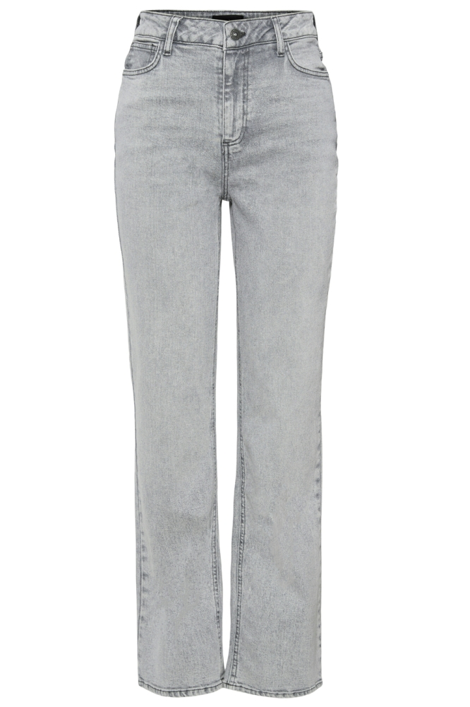 Pieces grijze dames jeans | Vooraanzicht