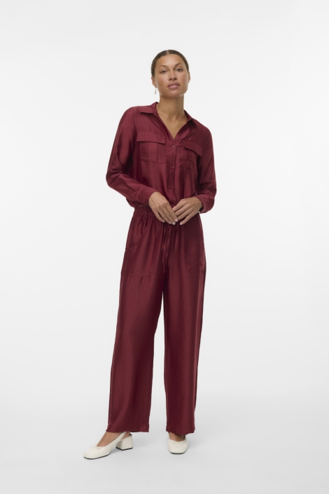 Vero Moda bordeaux dames broek | Model