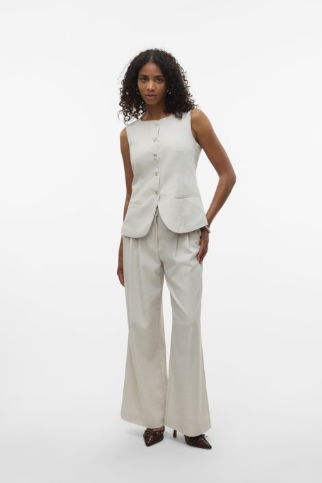 Vero Moda beige dames broek | Model