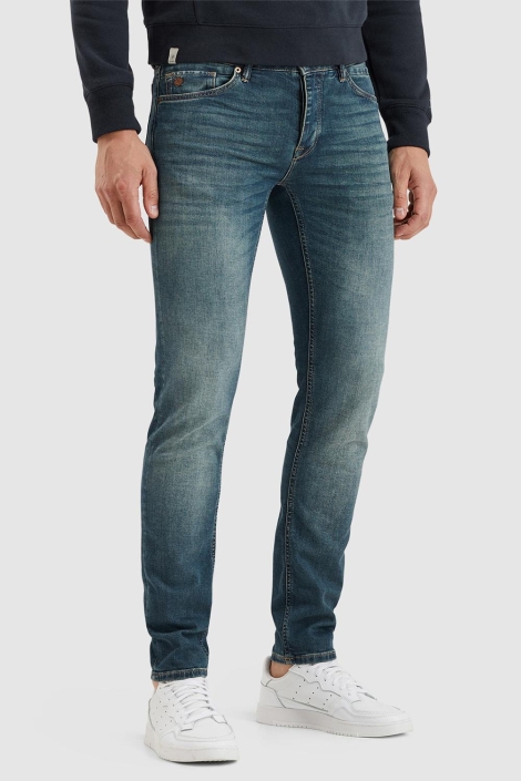 Cast Iron blauwe heren jeans | Model vooraanzicht