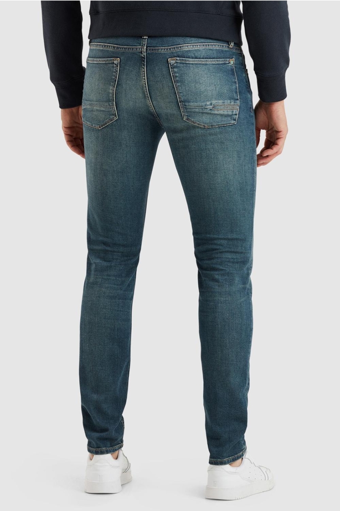 Cast Iron blauwe heren jeans | Model achteraanzicht