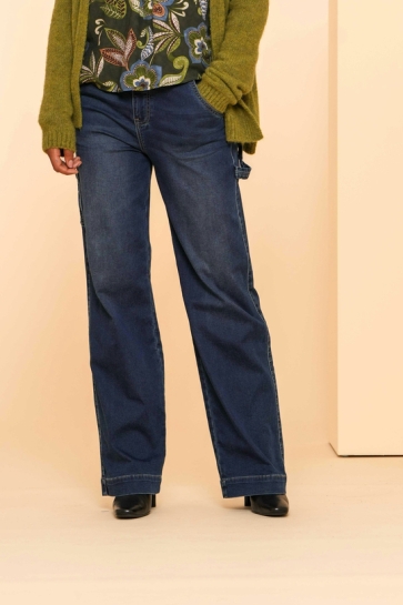 Geisha Jeans HIGHRISE JEANS CARPENTER 41521 10 BLUE DENIM STONEWASH