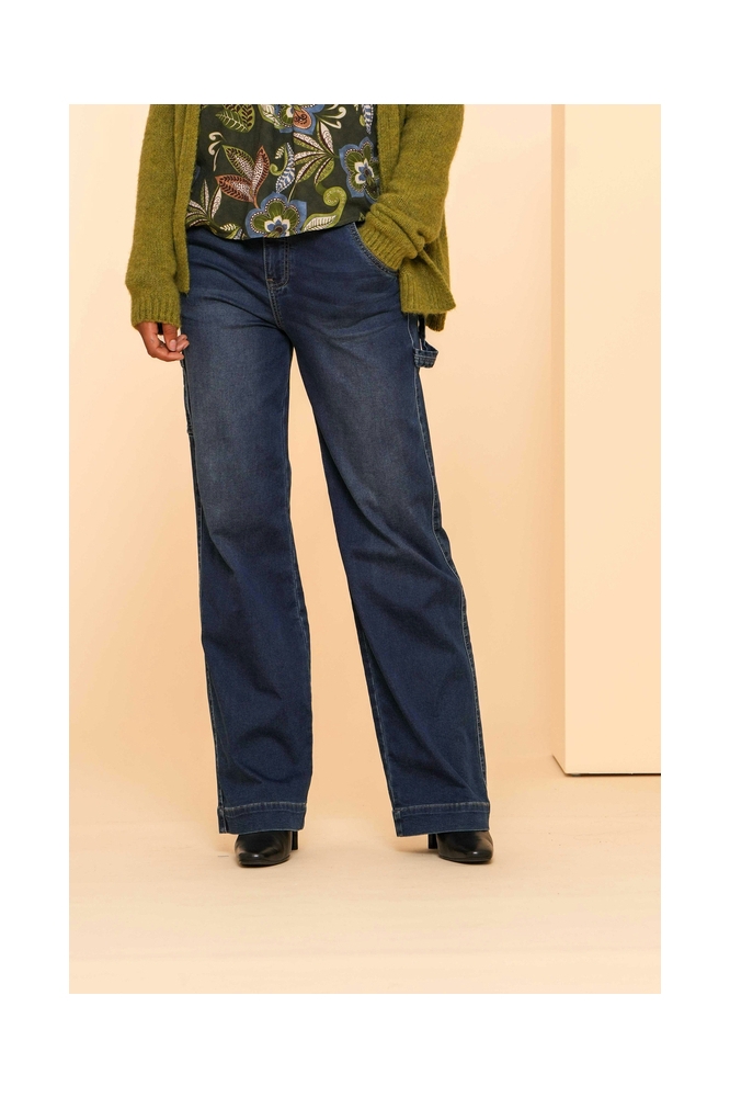 Geisha blauwe dames jeans | Model vooraanzicht
