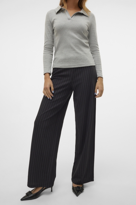 Vero Moda zwarte dames broek | Model vooraanzicht