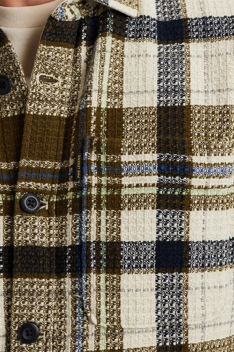 PME legend groene heren overhemd | Close up