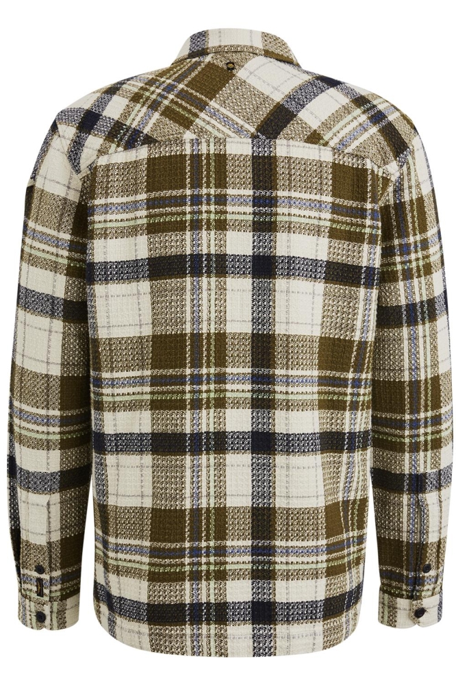 PME legend groene heren overhemd | Achteraanzicht