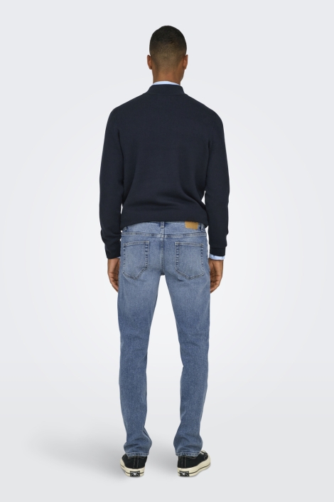 Only & Sons blauwe heren jeans | Model achteraanzicht