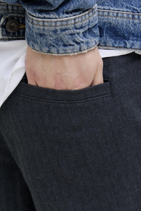 Jack & Jones blauwe heren broek | Close up