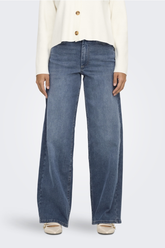 Only blauwe dames jeans | Model vooraanzicht