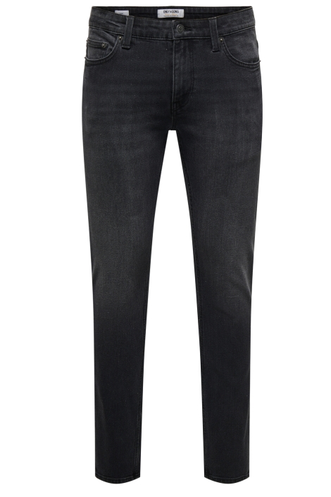 Only & Sons zwarte heren jeans | Vooraanzicht