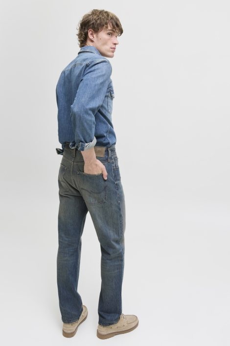 Jack & Jones blauwe heren jeans | Achteraanzicht