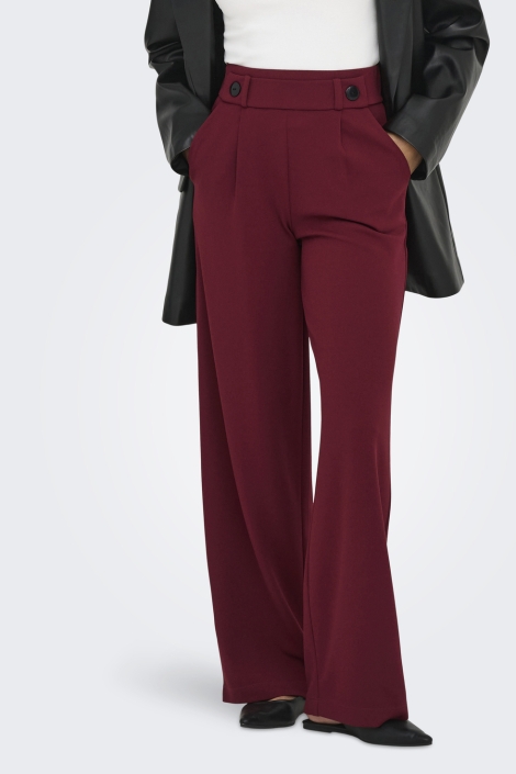 Jacqueline de Yong bordeaux dames broek | Model vooraanzicht