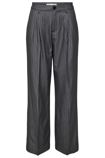 Jacqueline de Yong Broek JDYGRACE RIVER HW WIDE PANT WVN TLR 15354226 Dark Grey Melan/CLOUD DANCER