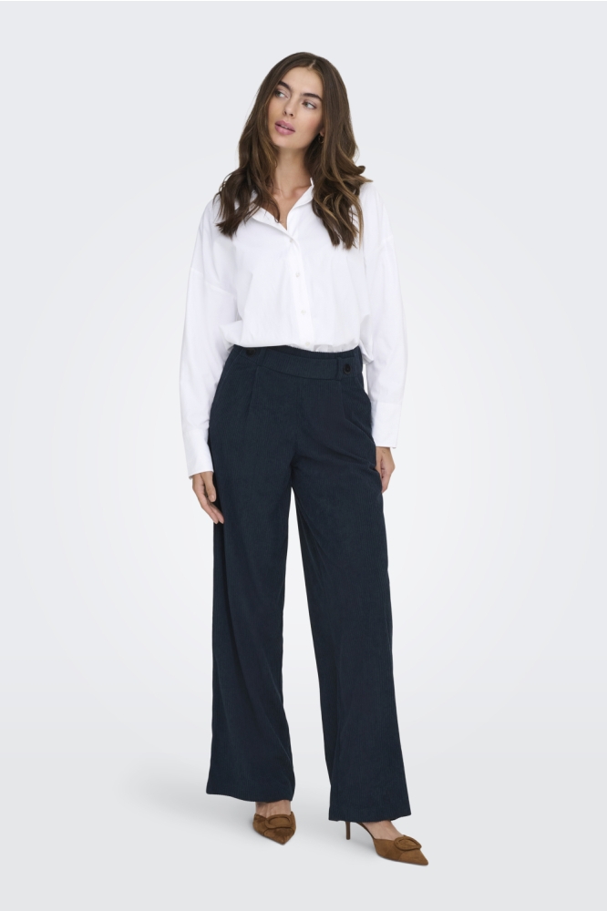 Jacqueline de Yong blauwe dames broek | Model vooraanzicht
